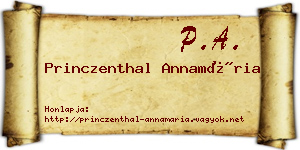 Princzenthal Annamária névjegykártya